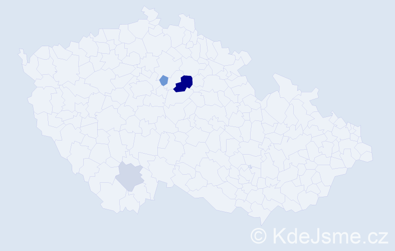 Příjmení: 'Sidibe', počet výskytů 6 v celé ČR