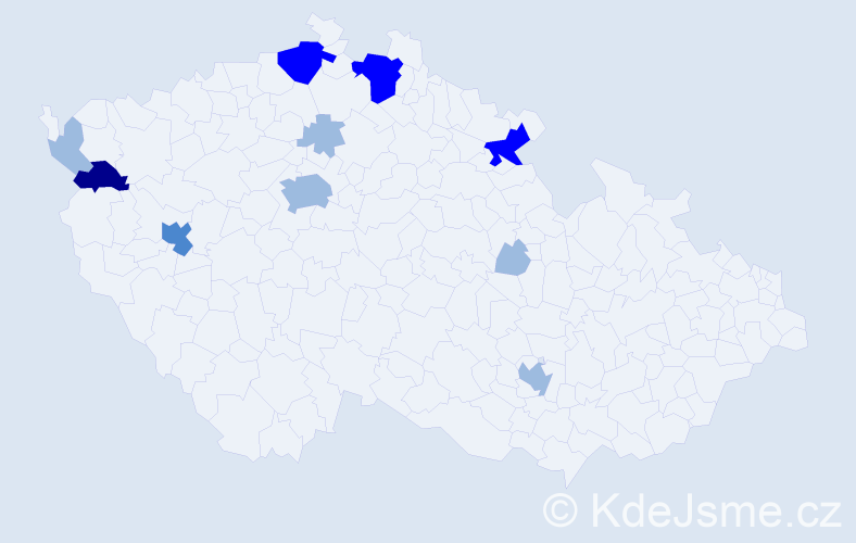 Příjmení: 'Cinkanič', počet výskytů 20 v celé ČR