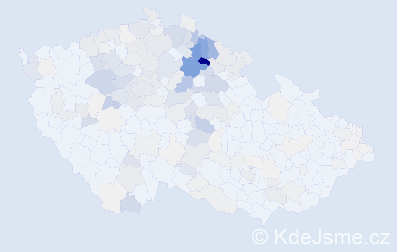 Příjmení: 'Fejfarová', počet výskytů 762 v celé ČR