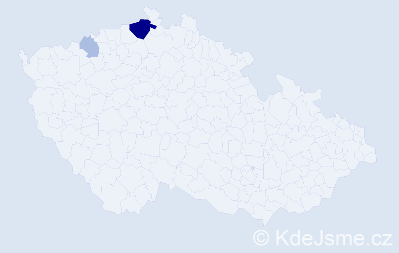 Příjmení: 'Klofák', počet výskytů 8 v celé ČR