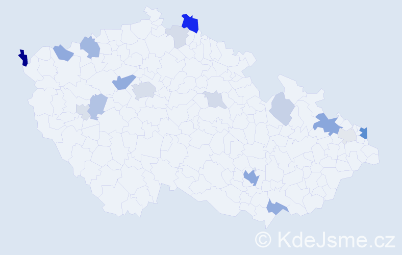 Příjmení: 'Rodák', počet výskytů 42 v celé ČR