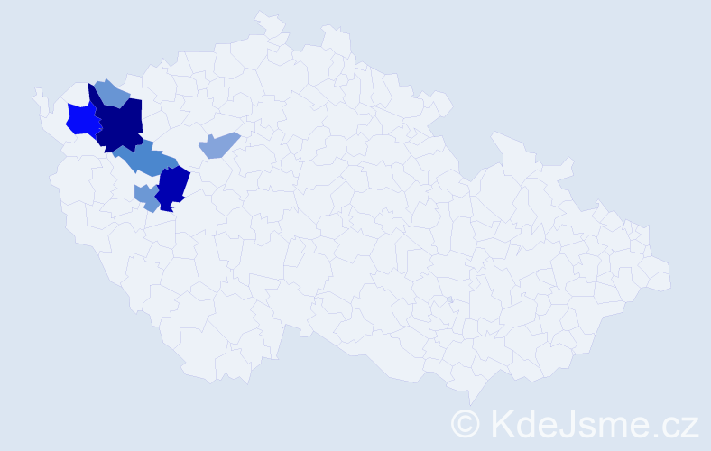 Příjmení: 'Karfiol', počet výskytů 24 v celé ČR