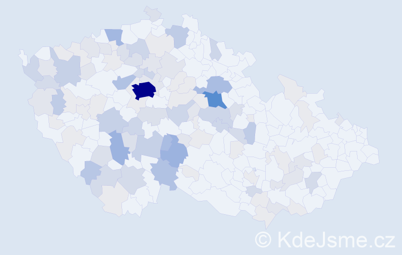 Příjmení: 'Chválová', počet výskytů 368 v celé ČR