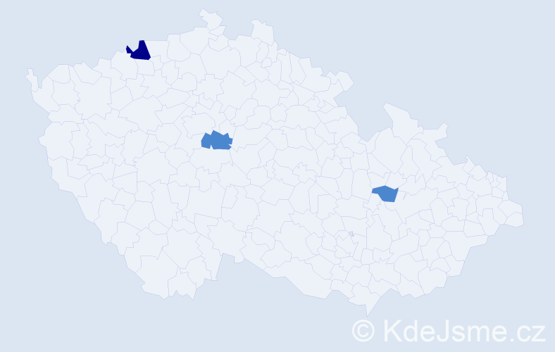 Příjmení: 'Zabdyrová', počet výskytů 5 v celé ČR