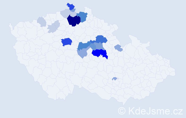 Příjmení: 'Sykáčková', počet výskytů 70 v celé ČR
