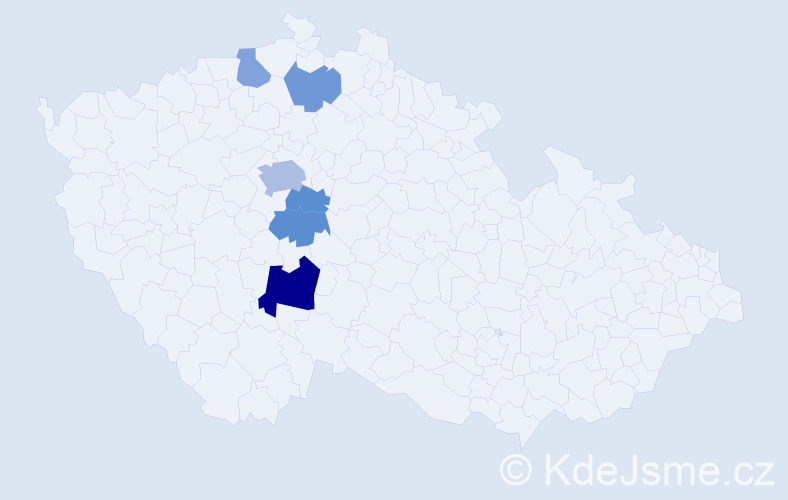 Příjmení: 'Nebušková', počet výskytů 11 v celé ČR