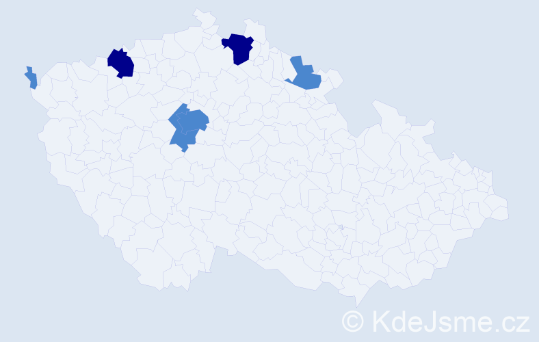 Příjmení: 'Prokopčáková', počet výskytů 10 v celé ČR