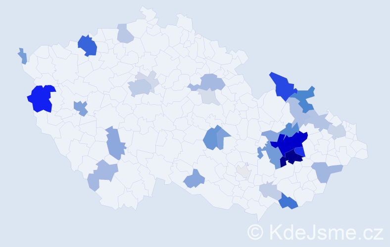 Příjmení: 'Blumová', počet výskytů 114 v celé ČR