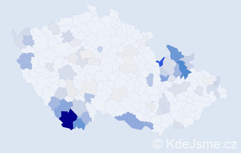 Příjmení: 'Kutláková', počet výskytů 263 v celé ČR