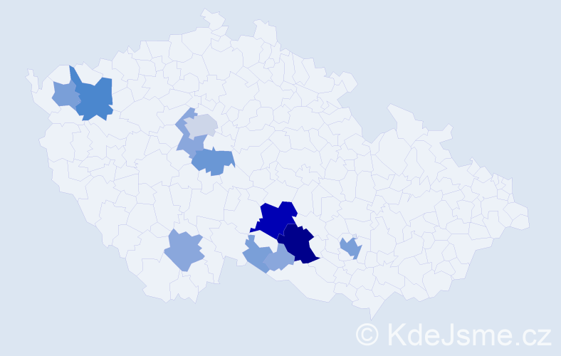 Příjmení: 'Nikrmajer', počet výskytů 61 v celé ČR