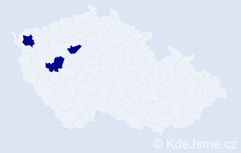 Příjmení: 'Klocháňová', počet výskytů 4 v celé ČR
