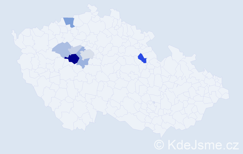 Příjmení: 'Bonová', počet výskytů 20 v celé ČR