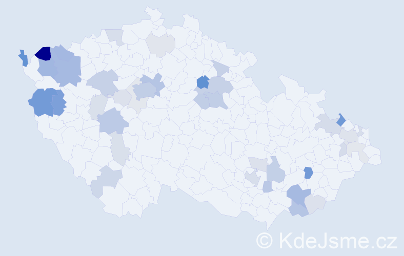 Příjmení: 'Surová', počet výskytů 117 v celé ČR