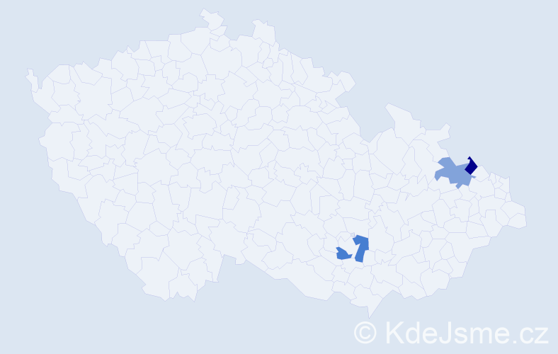 Příjmení: 'Reboková', počet výskytů 7 v celé ČR