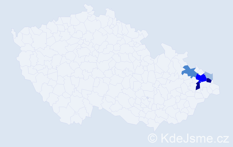Příjmení: 'Staniová', počet výskytů 16 v celé ČR