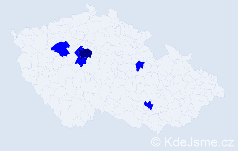 Příjmení: 'Castro', počet výskytů 6 v celé ČR