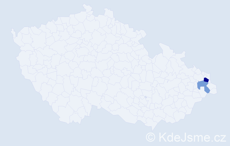 Příjmení: 'Hubočáni', počet výskytů 4 v celé ČR