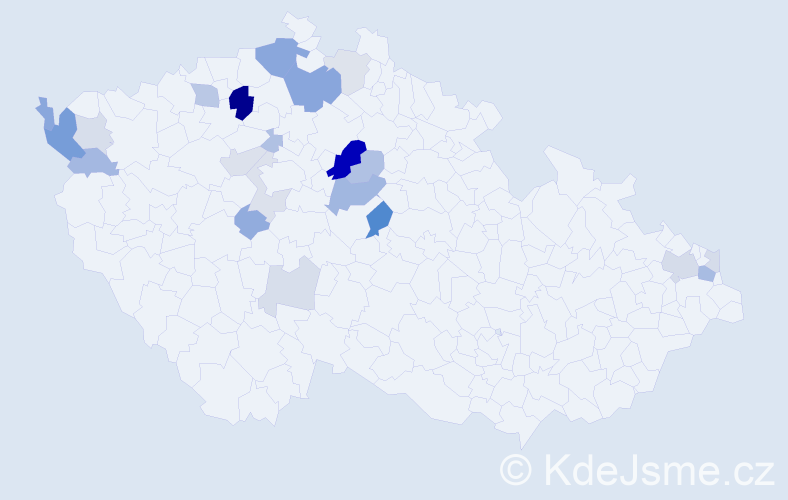 Příjmení: 'Bubancová', počet výskytů 53 v celé ČR