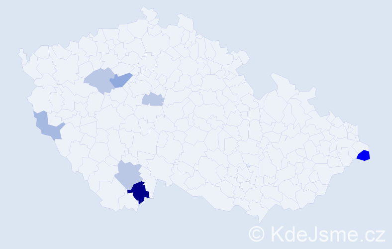 Příjmení: 'Hamadejová', počet výskytů 14 v celé ČR