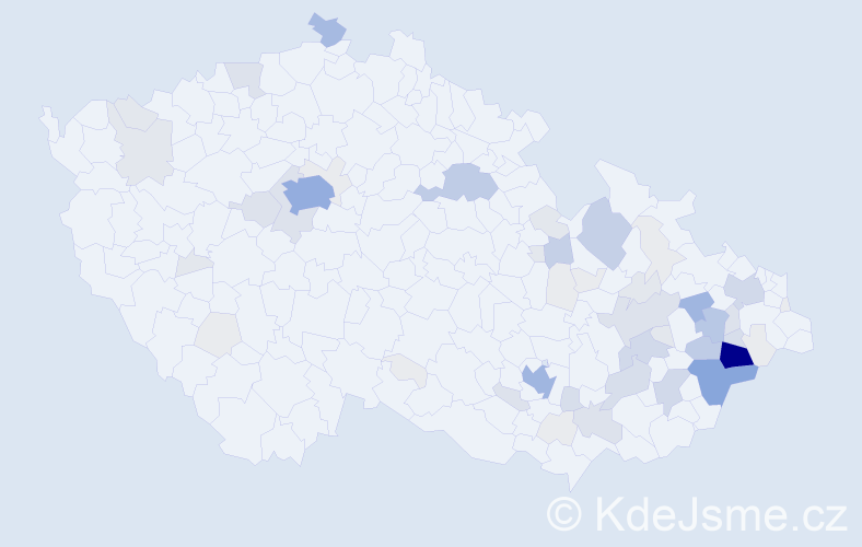 Příjmení: 'Jurajda', počet výskytů 261 v celé ČR