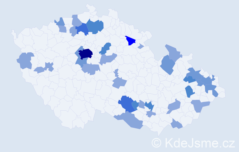 Příjmení: 'Laš', počet výskytů 98 v celé ČR