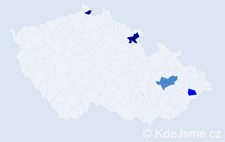 Příjmení: 'Vasilopulos', počet výskytů 13 v celé ČR