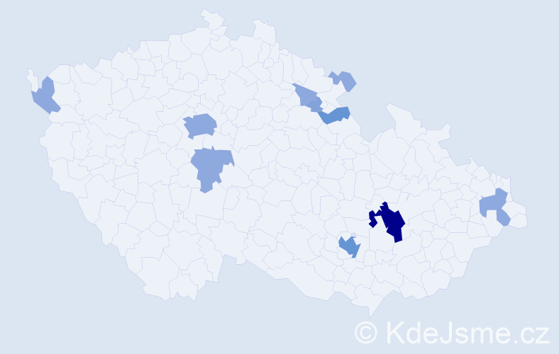 Příjmení: 'Papš', počet výskytů 24 v celé ČR