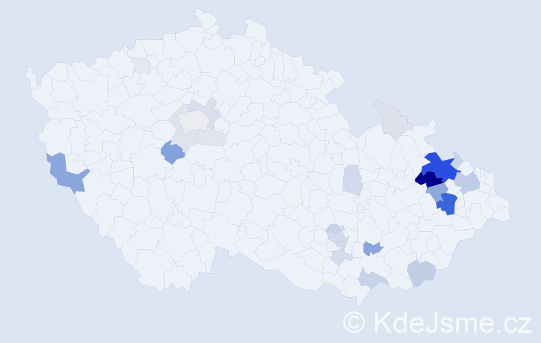 Příjmení: 'Kukolová', počet výskytů 108 v celé ČR