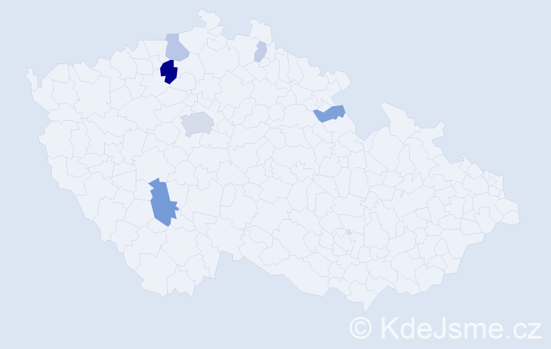 Příjmení: 'Červinská', počet výskytů 19 v celé ČR