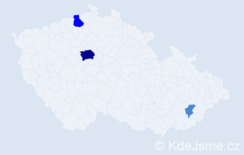 Příjmení: 'Kyriakou', počet výskytů 6 v celé ČR