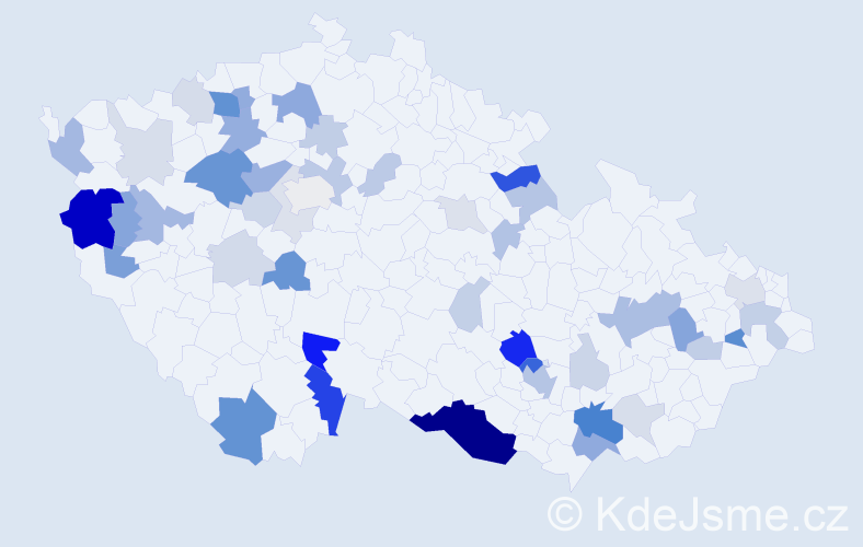 Příjmení: 'Galko', počet výskytů 127 v celé ČR