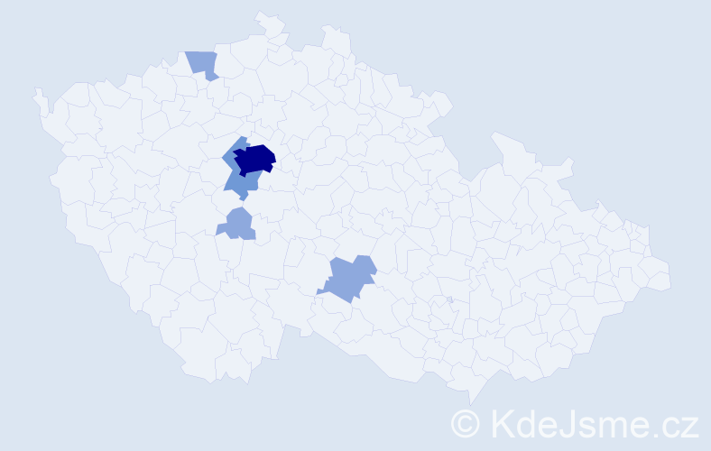 Příjmení: 'Všelicha', počet výskytů 11 v celé ČR