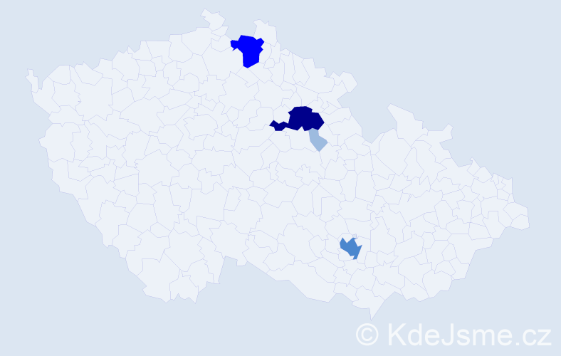 Příjmení: 'Koldrt', počet výskytů 10 v celé ČR