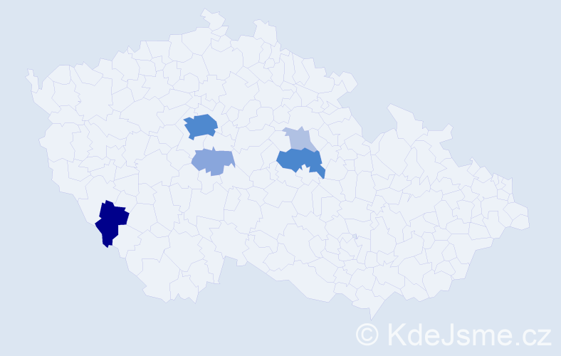 Příjmení: 'Špronglová', počet výskytů 33 v celé ČR