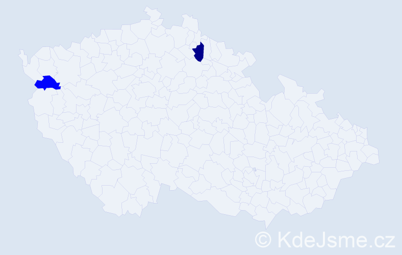 Příjmení: 'Hojcsková', počet výskytů 7 v celé ČR