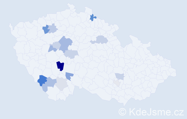Příjmení: 'Hrunková', počet výskytů 46 v celé ČR
