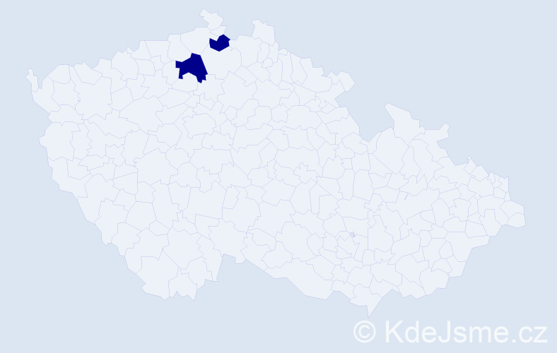 Příjmení: 'Becci', počet výskytů 2 v celé ČR