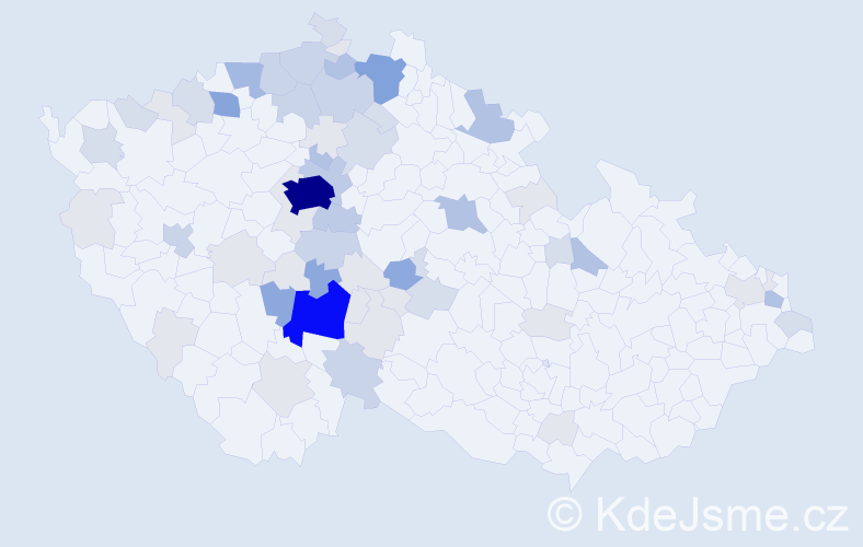 Příjmení: 'Kroužková', počet výskytů 212 v celé ČR