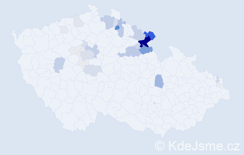 Příjmení: 'Čejchanová', počet výskytů 131 v celé ČR