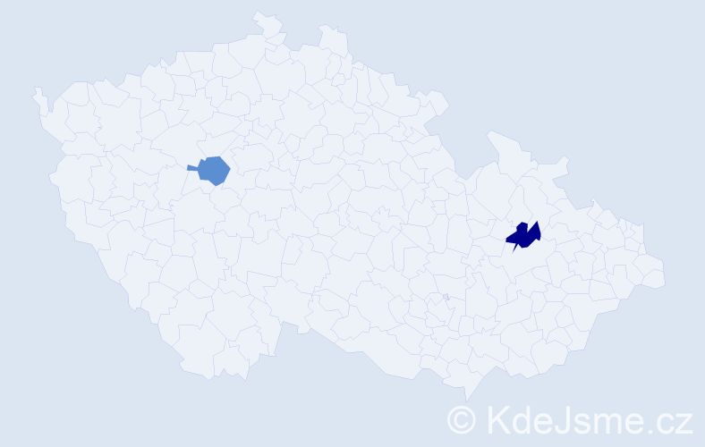 Příjmení: 'Halbíková', počet výskytů 2 v celé ČR