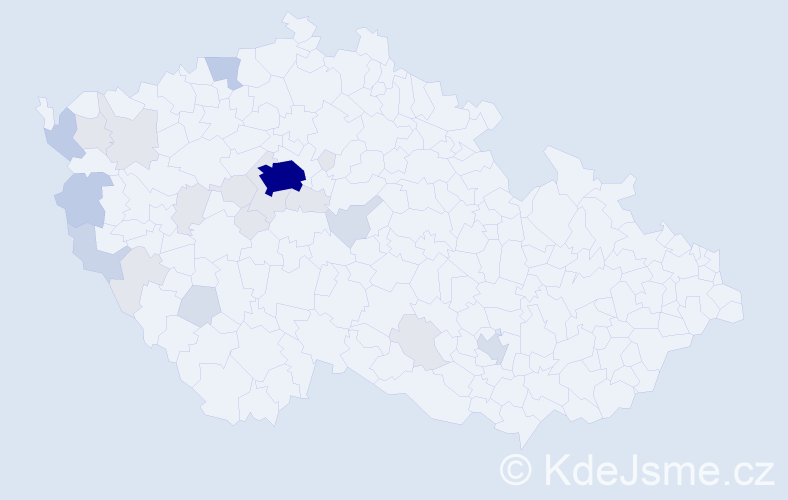 Příjmení: 'Vachudová', počet výskytů 70 v celé ČR
