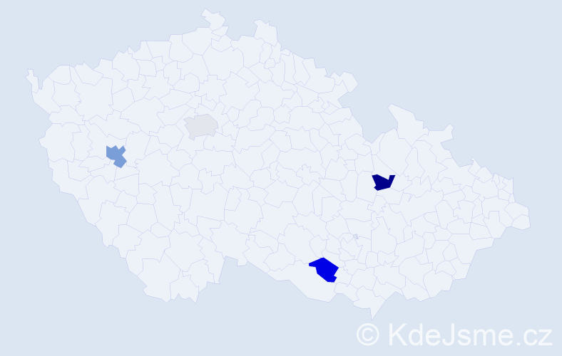 Příjmení: 'Valdesová', počet výskytů 5 v celé ČR