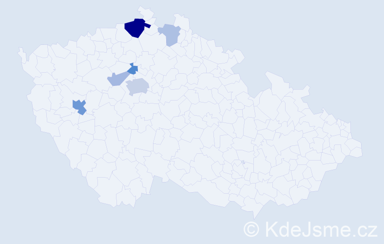 Příjmení: 'Damaschin', počet výskytů 15 v celé ČR