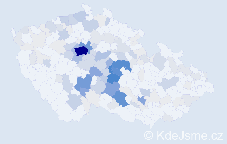 Příjmení: 'Semrád', počet výskytů 533 v celé ČR