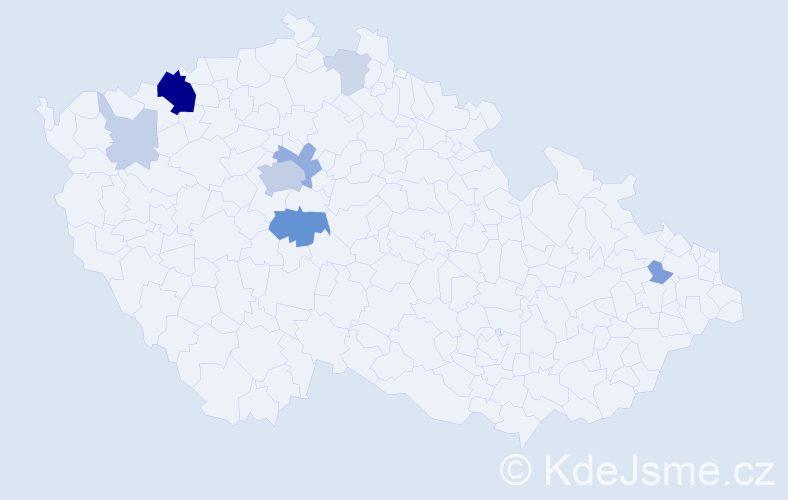 Příjmení: 'Bilej', počet výskytů 27 v celé ČR