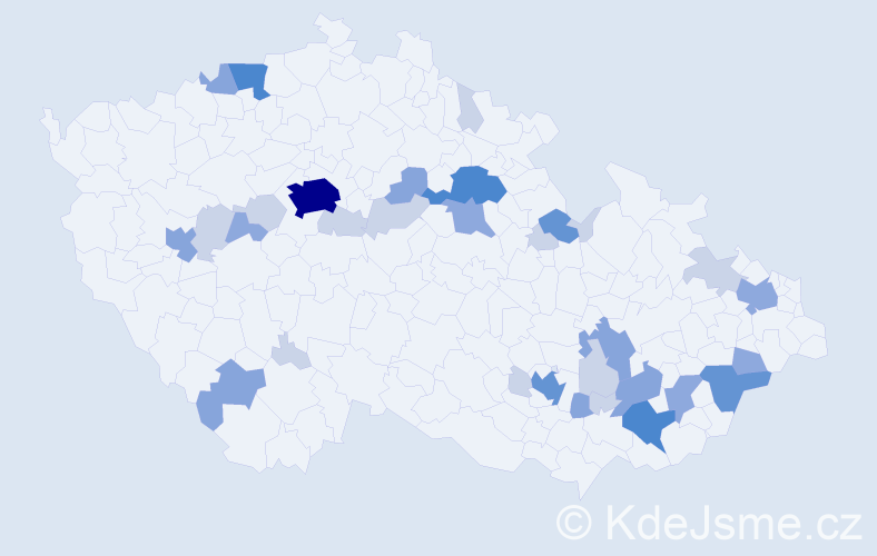 Příjmení: 'Trampota', počet výskytů 89 v celé ČR