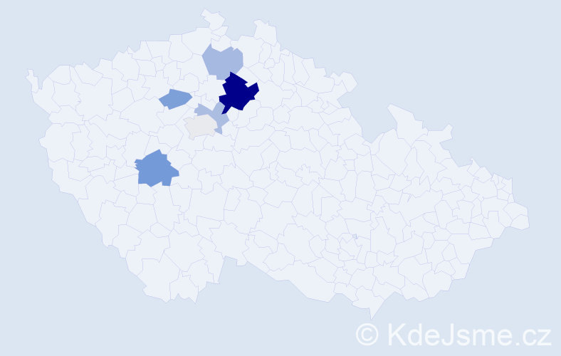 Příjmení: 'Sojovský', počet výskytů 14 v celé ČR
