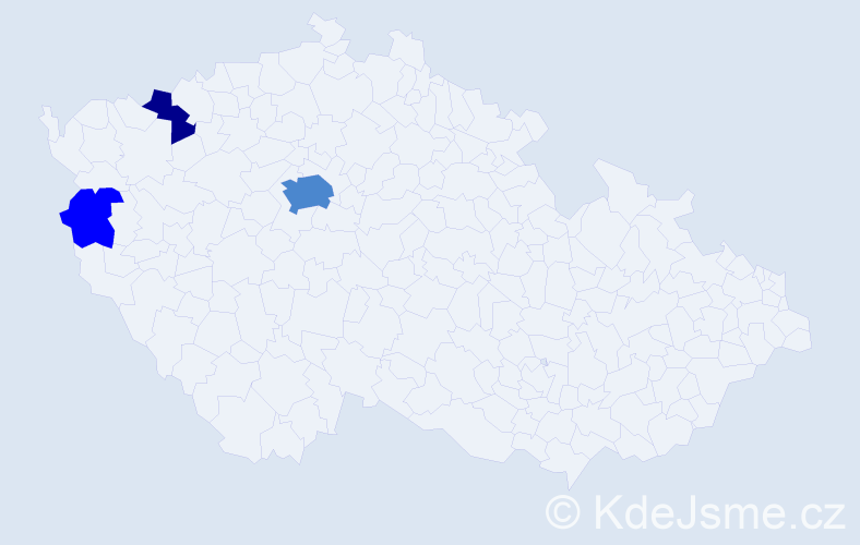 Příjmení: 'Moravcsík', počet výskytů 6 v celé ČR