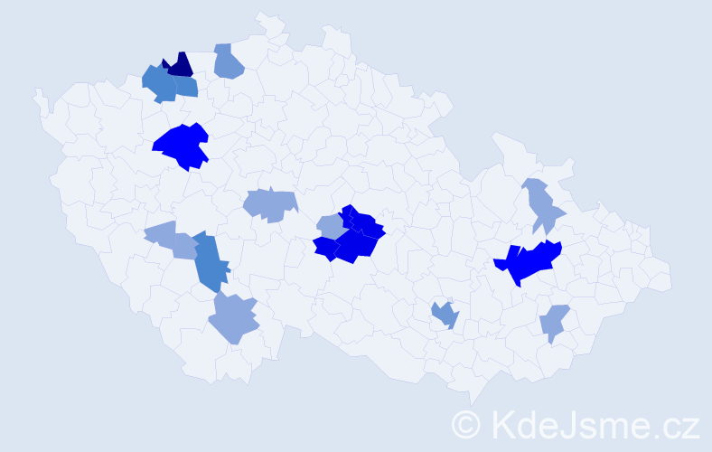 Příjmení: 'Krov', počet výskytů 49 v celé ČR