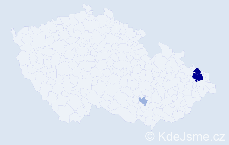 Příjmení: 'Reizner', počet výskytů 7 v celé ČR
